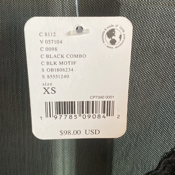 Free People NWT Rendezvous Stretch Black Embroidered Lace Vneck Long Sleeve Top - Picture 11 of 13